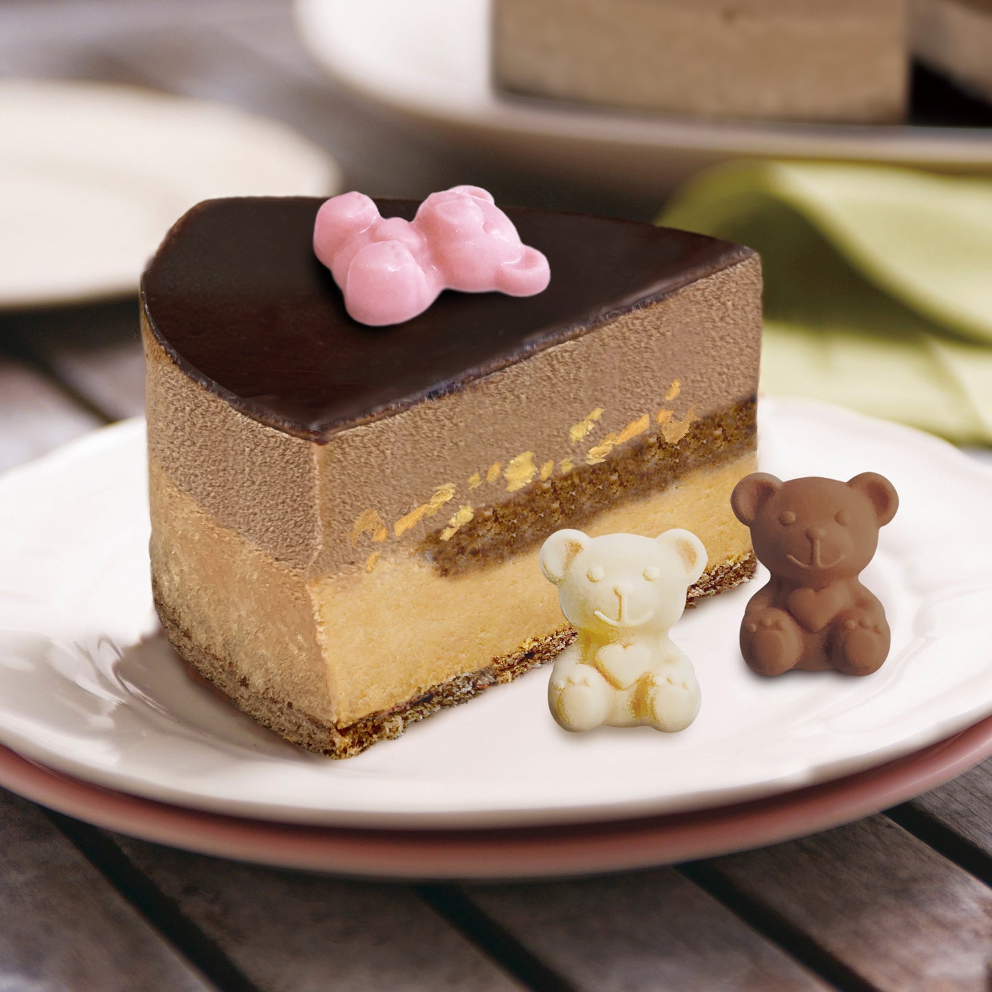 オリジナルアイスケーキ〈こぐまのチョコレート3種 別添え〉