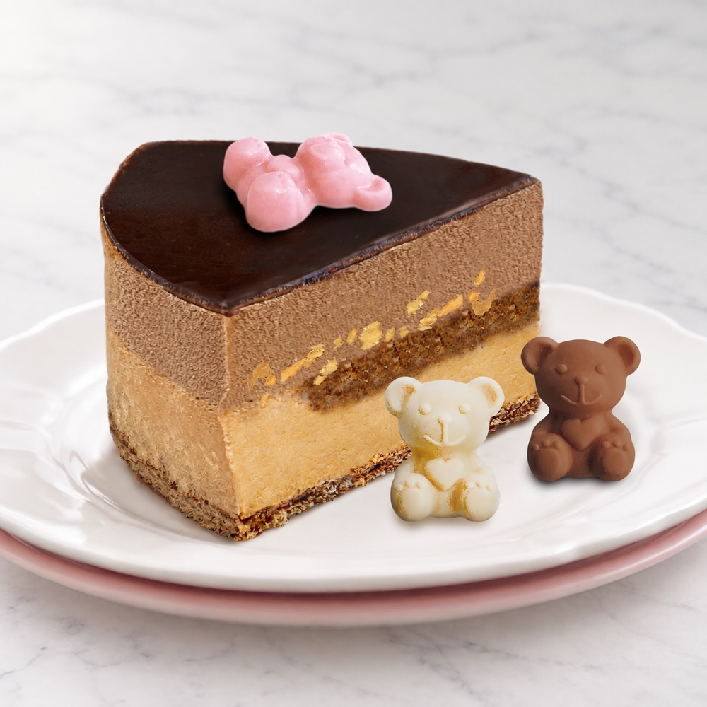 オリジナルアイスケーキ〈こぐまのチョコレート３種 別添え〉